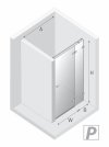 NEW TRENDY Drzwi wnękowe AVEXA GOLD BRUSHED 1D L 110x200 szkło czyste 6mm Active Shield 2.0 złoto szczotkowane EXK-1720