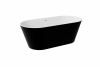 BESCO Wanna wolnostojąca Deeva Matt B&W 180x80 + maskownica odpływu złota #WWA-180DMBG