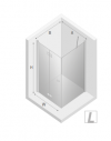 NEW TRENDY Kabina prysznicowa NEW SOLEO COPPER BRUSHED 1D 80x90x195 szkło czyste 6mm Active Shield - składane K-2035