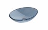 BESCO Umywalka 50x35 Anya Blue Wave + maskownica biała #UMA-50-BWW