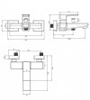 OMNIRES Bateria wannowa PARMA chrom/biały PM7430CRB