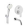 INVENA - Zestaw wannowy podtynkowy VERSO chrom  BS-82-W01-A