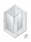 NEW TRENDY Kabina prysznicowa PRIME GUNMETAL BRUSHED 1D prostokątna P 110x90x200 szkło czyste 6mm Active Shield 2.0 D-0888A/D-0354B