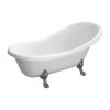 OMNIRES Komplet wanna wolnostojąca 175x82cm ATENA COMFORT + bateria wolnostojąca ARMANCE miedź antyczna AM5233ORB