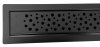 AQUALine - Odpływ liniowy podłogowy BĄBLE BLACK MAT niski z metalowym syfonem  70 CM