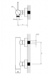OMNIRES Bateria prysznicowa czarny Y1240BL