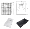 BESCO Brodzik prostokątny Vexo Marble 100x80 VM-100-80-P
