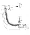 OMNIRES Syfon wannowy przelewowo-odpływowo-napełniający biały połysk TK132-PLUS-3.35+64-SBP