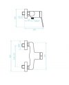  KUCHINOX - Bateria natryskowa VILLA ścienna bez zestawu natryskowego  BVK_040D