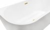 BESCO Wanna wolnostojąca Vica New 170x80 + klik-klak czarny z przelewem slim #WAS-170VNCZ