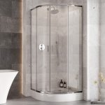 BESCO Kabina prysznicowa z brodzikiem 80x80x190 Zarya Chrom 80 + brodzik Alex Stone Effect Black 80 ZC-ALS80-190