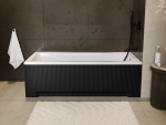 BESCO Obudowa wanny panel uni ryfle matt black 160 #OAPM-160URB