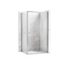 REA - Kabina Prysznicowa PRIMO SLIDE CHROM uchylne drzwi 140 + ścianka 100
