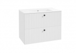 DEFTRANS szafka pod umywalkę z dwiema szufladami 80x60 Fuego D80 biały mat 001-D-08007