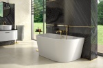 BESCO Wanna wolnostojąca Vica New 150x80 + klik-klak chrom z przelewem slim #WAS-150VN
