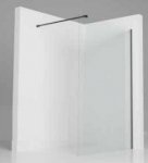 GAMA - ścianka prysznicowa FUJI 110 typu Walk-In szkło transparentne 8mm profil CZARNY  KN-01-W-33-110