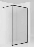 GAMA - ścianka prysznicowa TEINE 120 typu Walk-In szkło transparentne 6mm profil CZARNY  KN-02-W-33-120