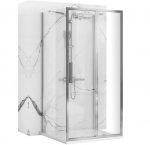 REA - Kabina Prysznicowa Przyścienna RAPID SLIDE Chrom  /drzwi 140 + ścianka 100 x2 + ramię x2/