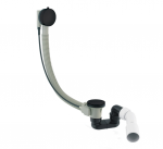 OMNIRES syfon wannowy przelewowo-odpływowy czarny mat TK104-PLUS-3.43+64-SBL