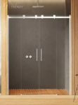 NEW TRENDY Drzwi wnękowe prysznicowe przesuwne podwójne SOFTI 130x200 EXK-3904