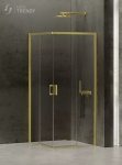 NEW TRENDY Kabina prysznicowa drzwi podwójne przesuwne PRIME LIGHT GOLD 70x100x200 D-0414A/D-0421A