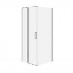 CERSANIT - Set B845 - Kabina kwadratowa MODUO na zawiasach 80x80X195  LEWA  Chrom szkło transparentne  S601-210
