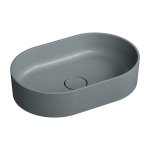 OMNIRES Share Umywalka nablatowa z kompozytu 55 x 36 cm OVOUNAG OVO M+ ash grey (AG)