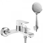 REA - Bateria wannowa BLOOM White Chrome  Biało-Chromowa