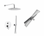 KFA Zestaw prysznicowy podtynkowy MOZA CHROM + odpływ liniowy 90cm