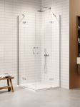 NEW TRENDY Kabina NESTA chrom 2D prostokątna  80x100x200 czyste 6mm Active Shield 2.0 K-3658