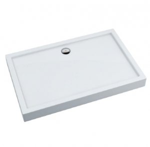 AQUAFORM - Brodzik prysznicowy prostokątny SLEEK biały 90X120X14/3 FI90