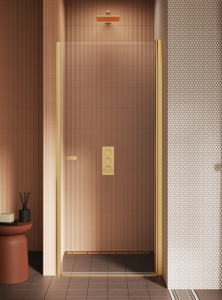 NEW TRENDY Drzwi wnękowe New Soleo Gold Brushed, wahadłowe, pojedyncze  70x195 D-0739A
