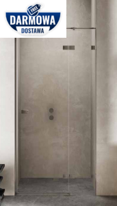 NEW TRENDY Drzwi prysznicowe AVEXA GUNMETAL BRUSHED 130x200 EXK-3255