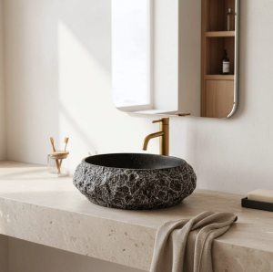 REA Umywalka nablatowa Rea Mika Gabro Black