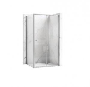 REA - Kabina Prysznicowa PRIMO SLIDE CHROM uchylne drzwi 100 + ścianka 80