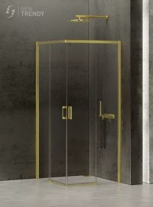 NEW TRENDY Kabina prysznicowa drzwi podwójne przesuwne PRIME LIGHT GOLD 70x110x200 D-0414A/D-0423A