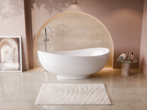 BESCO Wanna wolnostojąca Siya 160x92 + klik-klak chrom #WMD-160-S