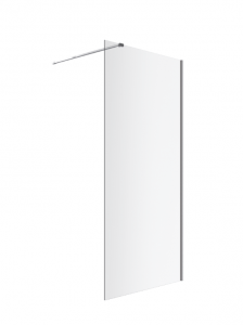 EXCELLENT Vidoq walk-in ścianka prysznicowa prosta 100x200 cm, powłoka Clean Control, chrom KAEX.1506.1000.LP.CR