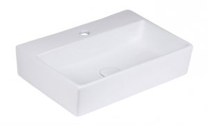 AQUAFORM - umywalka nablatowa/ścienna VICEDO prostokątna 5x36 cm, kolor biały AQ.448-0251151