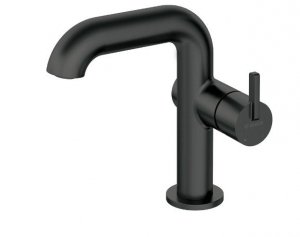 DEANTE - Bateria umywalkowa SILIA z prostokątną wylewką Nero/Czarny Mat BQS_N24M