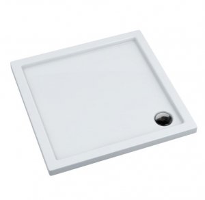 AQUAFORM - Brodzik prysznicowy kwadratowy SLIM biały 80X80X5/3 FI90
