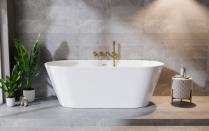 BESCO Wanna wolnostojąca Deeva 180x80 + maskownica odpływu biała #WWA-180-DBI