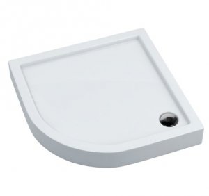 AQUAFORM - Brodzik prysznicowy półokrągły SLEEK biały 90X90X14/3 R550  