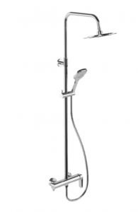EXCELLENT Clever 2.0 zestaw prysznicowy ścienny z deszczownicą 25 cm, chrom AREX.4181CR