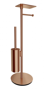 OMNIRES stojak na papier i szczotkę toaletową z półką MODERN PROJEKT miedź szczotkowana MP60820CPB