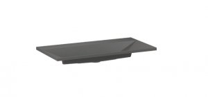 KROFAM - Umywalka kwarcowa EDGE 90cm z otworem na baterię, beton  ED 9046-O-47