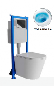 LAVITA Miska wisząca WC Galve 3.0 + Stelaż podtynkowy do miski WC 40cm LAV 101 + Przycisk do stelaża LAV 200.3