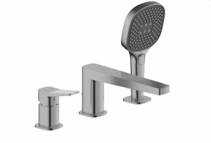 ARMATURA KRAKÓW KFA Bateria wannowa 3-otworowa MALAGA GUN METAL GREY 4525-210-61