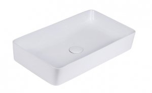 AQUAFORM - umywalka nablatowa UMBRIA prostokątna 61,5x34,5 cm, kolor biały AQ.448-0261161