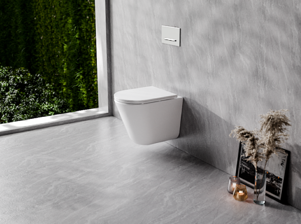 BESCO Miska WC Laax Ergo White plus deska toaletowa wolnoopadająca Laax White #ZLAE-B-DLB